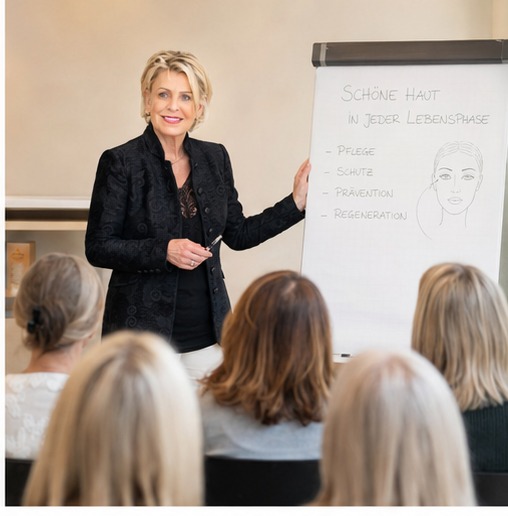 Christine im Beratungsgespräch mit Frauen aus der Region